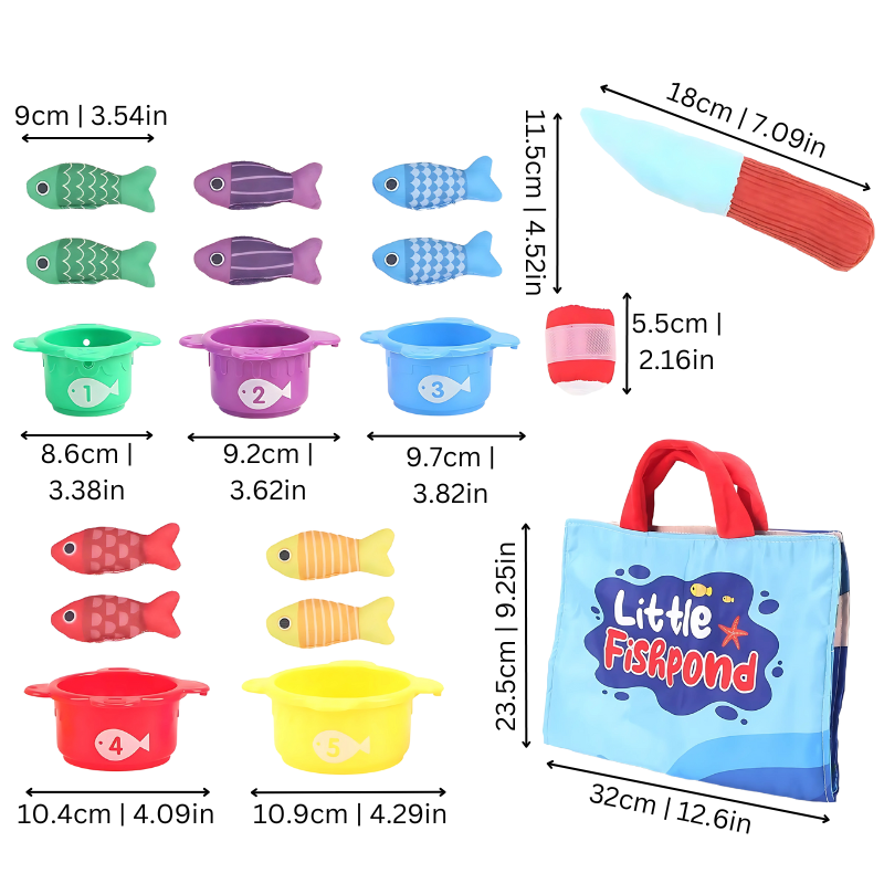 FishSnap Magnetic Fishing Play Mat Educational Matching Game