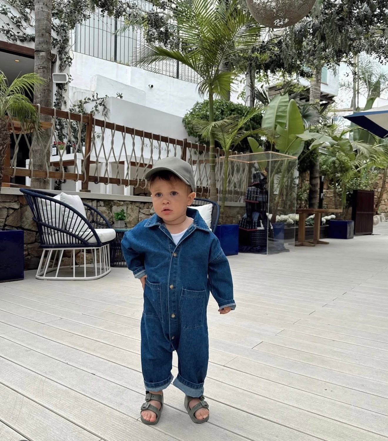 TinyDenim Baby & Toddler Denim Overalls, Blue Cotton Unisex Outfit 0–4 Years